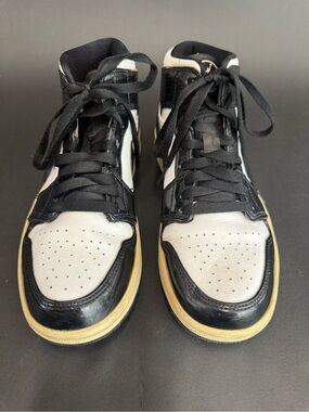 Nike Black and White High-Top Sneakers with Aged Cream Midsole